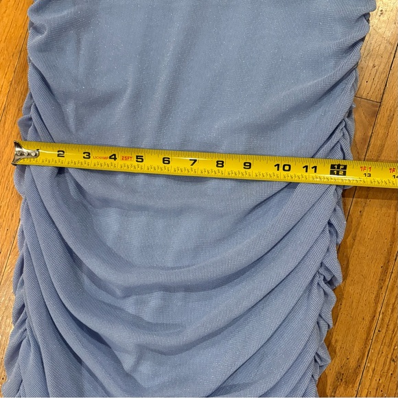 Michael Costello x Revolve India Midi Dress in Periwinkle Strapless Ruched - Picture 10 of 15